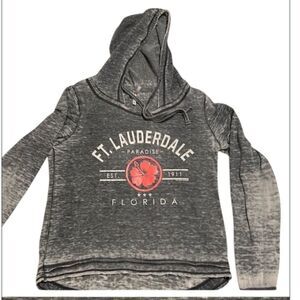 US apparel size small long sleeve distressed Fort Lauderdale hoodie GUC